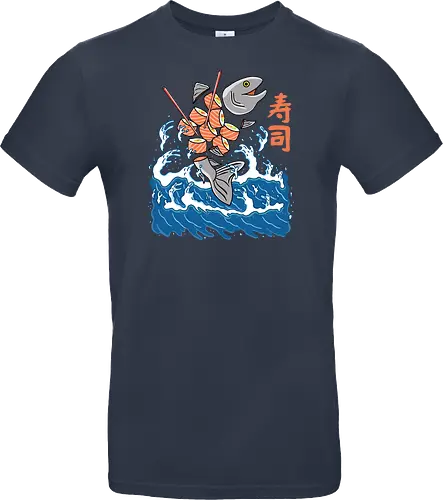 Salmon Sushi in the Wave