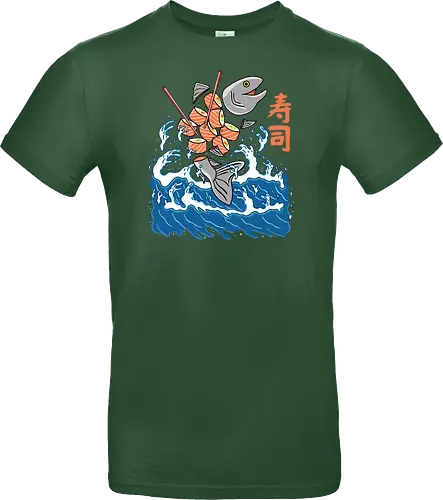 Salmon Sushi in the Wave