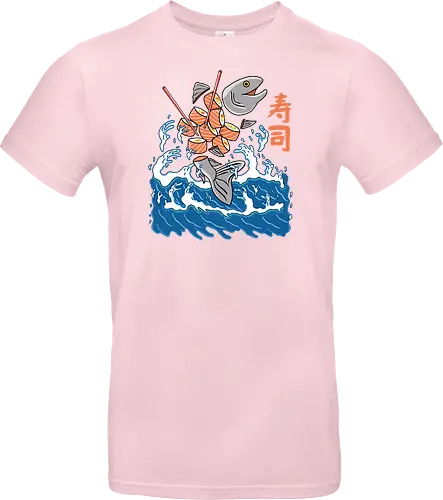Salmon Sushi in the Wave
