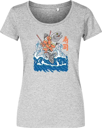 Salmon Sushi in the Wave