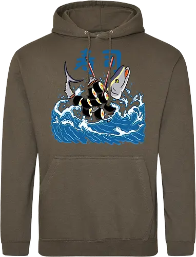 Tuna Sushi in the Wave