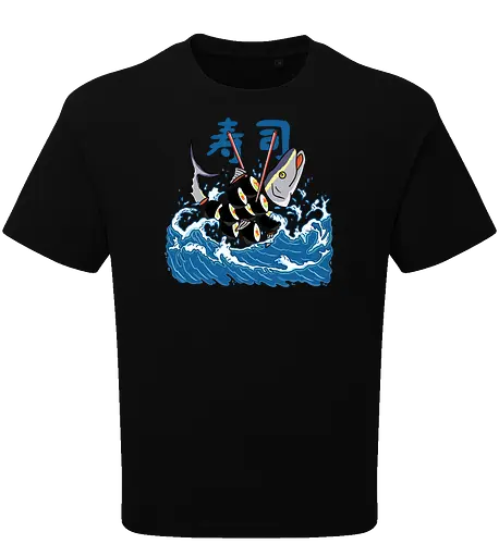 Tuna Sushi in the Wave