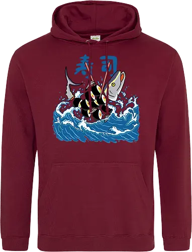 Tuna Sushi in the Wave