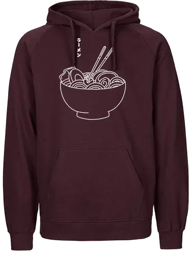 Ramen Noodles Minimalist - ramen, doodle, minimalist, line art - Fairtrade Hoodie