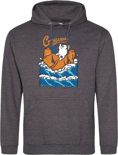Croissant and Cat in the Wave