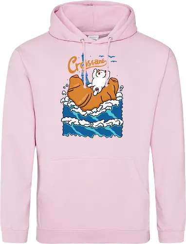 Croissant and Cat in the Wave