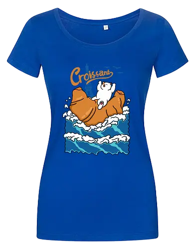 Croissant and Cat in the Wave