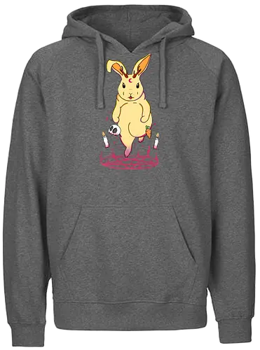 Summoning Cute Jackalope Yellow - summon, pentagram, bunny - Fairtrade Hoodie