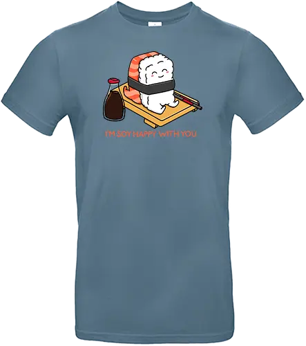 Soy Happy Sushi - sushi, Soy sauce, happy, food - Standard T-Shirt
