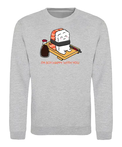Soy Happy Sushi - sushi, Soy sauce, happy, food - Sweatshirt