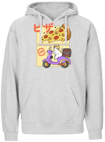 The Best Pizza - cat, katze, pizza - Fairtrade Hoodie