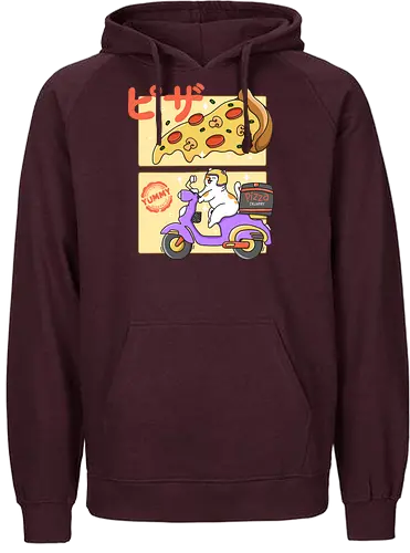 The Best Pizza - cat, katze, pizza - Fairtrade Hoodie