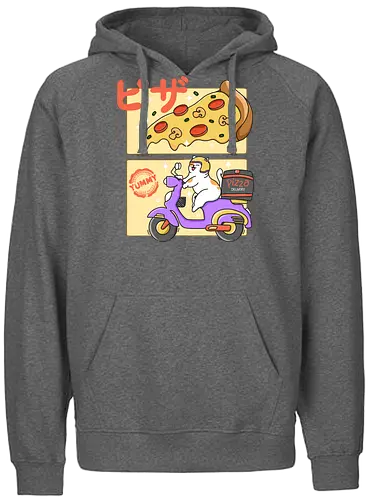 The Best Pizza - cat, katze, pizza - Fairtrade Hoodie