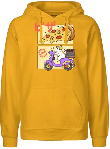 The Best Pizza - cat, katze, pizza - Fairtrade Hoodie
