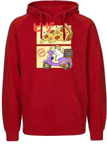 The Best Pizza - cat, katze, pizza - Fairtrade Hoodie