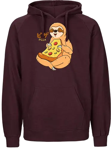Sloth Pizza - pizza, sloth, faultier - Fairtrade Hoodie