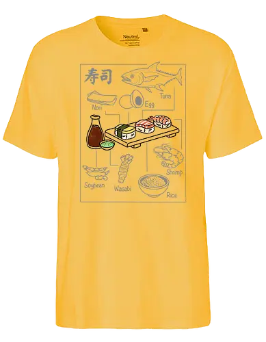 Sushi Ingredients - sushi, fish, snack, nigiri - Fairtrade T-Shirt