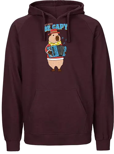 Happy Capy - don't worry, Capybara, cute, süß - Fairtrade Hoodie