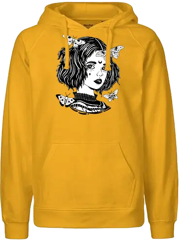 Gothic Girl - goth, girl, dark, illustration - Fairtrade Hoodie
