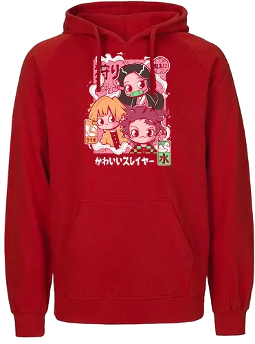 Cute Slayer - demon, slayer, kawaii, anime, manga - Fairtrade Hoodie