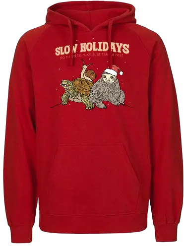Slow Holidays - chill, weihnachten, christmas - Fairtrade Hoodie