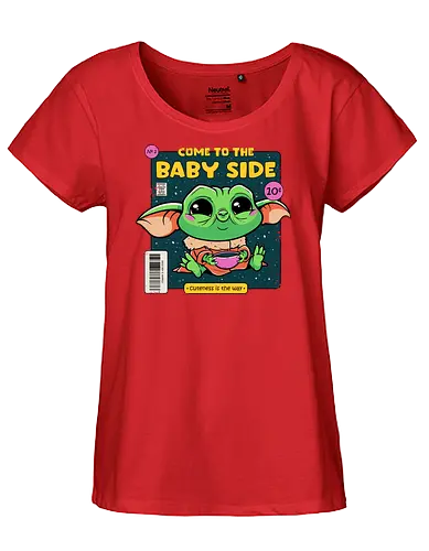 Cuteness is the Way - Alien, star, wars, comic, cute - Fairtrade Girl Shirt