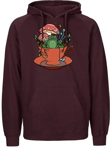 Frog Tea Cup - Frosch, Frog, tee, cup, tea - Fairtrade Hoodie