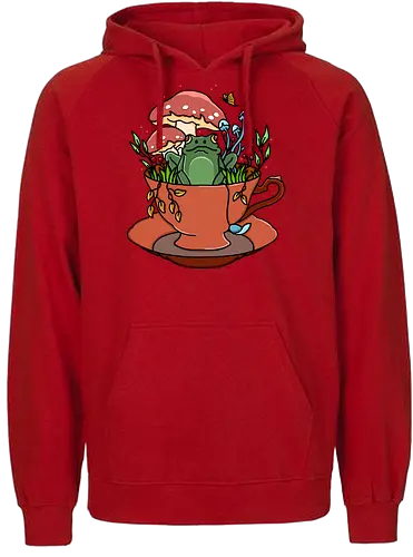 Frog Tea Cup - Frosch, Frog, tee, cup, tea - Fairtrade Hoodie