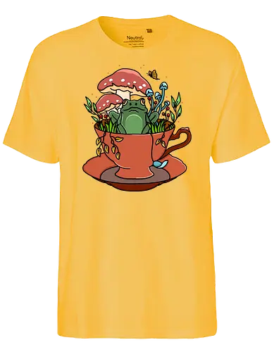 Frog Tea Cup - Frosch, Frog, tee, cup, tea - Fairtrade T-Shirt