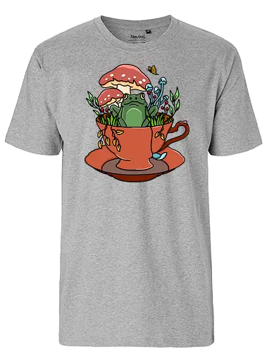 Frog Tea Cup - Frosch, Frog, tee, cup, tea - Fairtrade T-Shirt