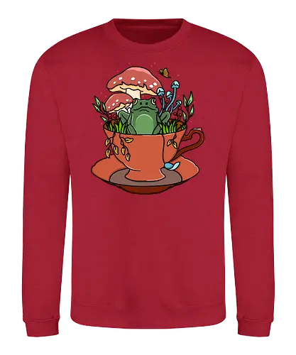 Frog Tea Cup - Frosch, Frog, tee, cup, tea - Sweatshirt