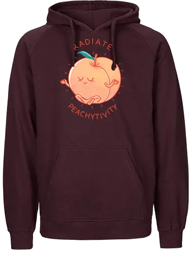 Radiate Peachytivity - pfirsich, meditation, positive, peach - Fairtrade Hoodie