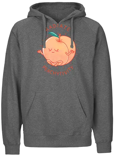 Radiate Peachytivity - pfirsich, meditation, positive, peach - Fairtrade Hoodie