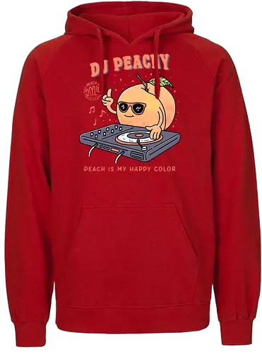 DJ Peachy - pfirsich, dj, music, peach - Fairtrade Hoodie