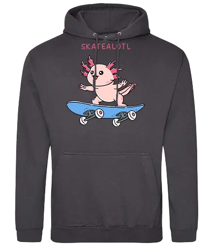 Axolotl Skateboard - Axolotl, Skating, skateboard, pun - Standard Hoodie