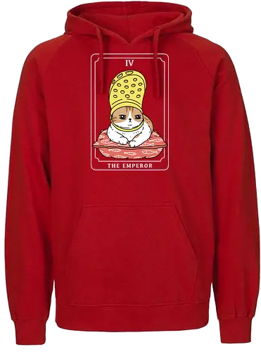The Emperor - tarot, crog, cat, katze - Fairtrade Hoodie