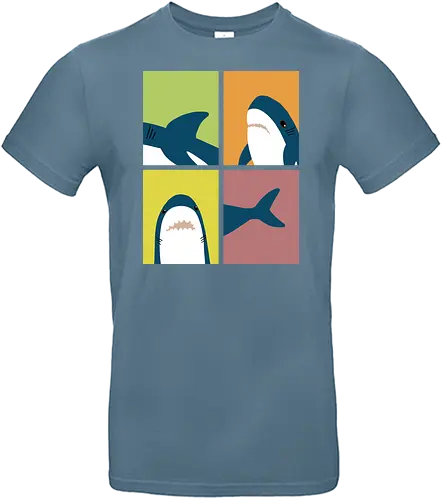 Sharky Pop-Art - shark, hai, cute - Standard T-Shirt
