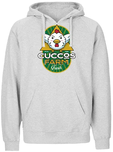 Cuccos Farm Crest - chicken, gaming, Hero of Time - Fairtrade Hoodie