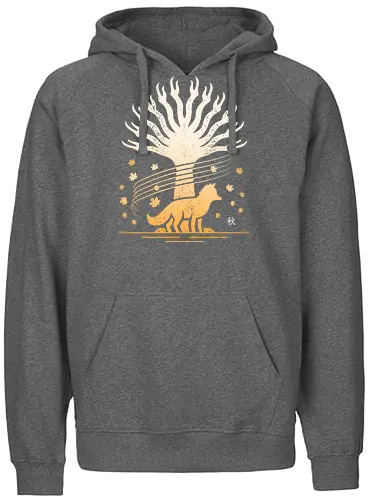 Autumn Wind - fox, fuchs, forest, autumn - Fairtrade Hoodie