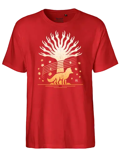 Autumn Wind - fox, fuchs, forest, autumn - Fairtrade T-Shirt