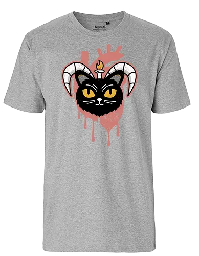 Evil Cat In Your Heart - evil, cat, baphomet, devil, katze - Fairtrade T-Shirt