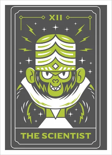 Scientist Monkey Tarot Card