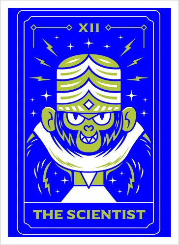 Scientist Monkey Tarot Card