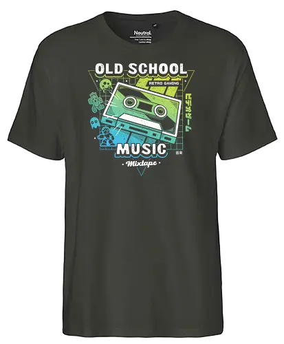Retro Gaming Music - retro, music, tape, mixtape - Fairtrade T-Shirt