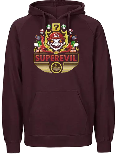 Super Evil Inferno - mario, evil, gaming - Fairtrade Hoodie
