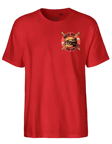 Burger - Brutal and Delicious - burger, pocket, skull, schädel - Fairtrade T-Shirt
