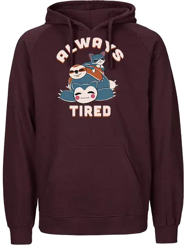 Always Tired - sleep, müde, schlaf, tired, pocket, monster - Fairtrade Hoodie