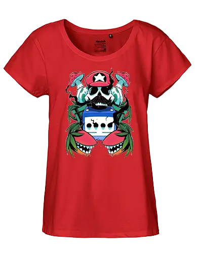 Game Over - mario, cube, game over, Portable, gaming - Fairtrade Girl Shirt