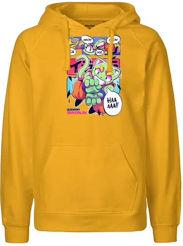 Ka-meow-ha-meow-ha!! - cat, katze, anime, manga, saiyajin, Kame - Fairtrade Hoodie