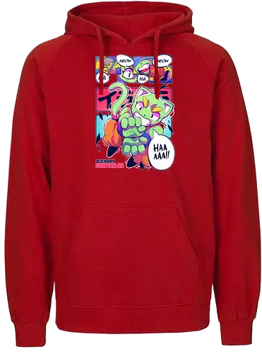 Ka-meow-ha-meow-ha!! - cat, katze, anime, manga, saiyajin, Kame - Fairtrade Hoodie